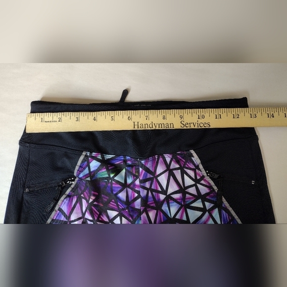 Covergirl Active Leggings stained glass mosaic pattern size M - Picture 8 of 10